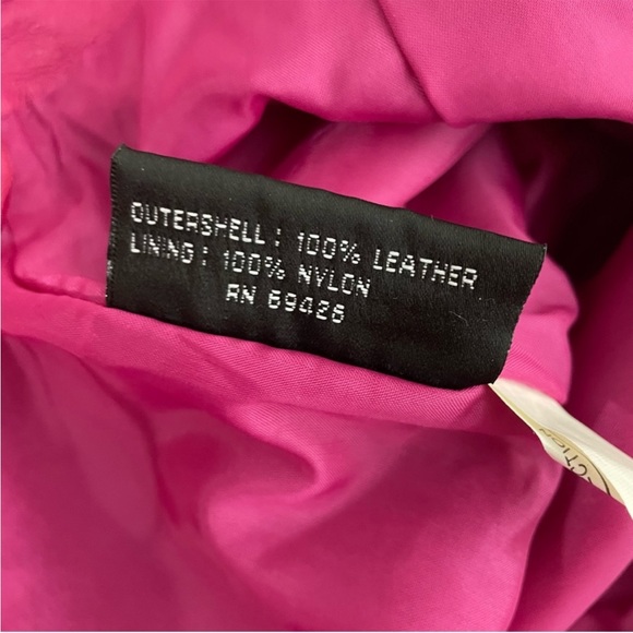 Vintage 80s 90s wilsons leather pink jacket skirt set size M - Picture 6 of 9